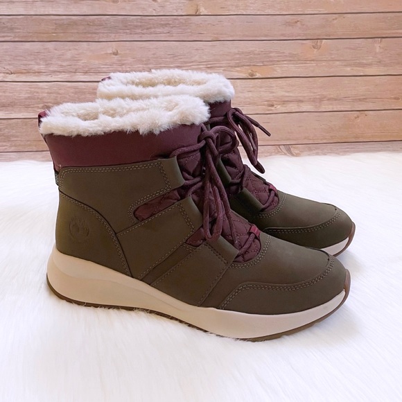Timberland Shoes - Timberland Women’s Boroughs Project Olive Waterproof Winter Pull On Boots